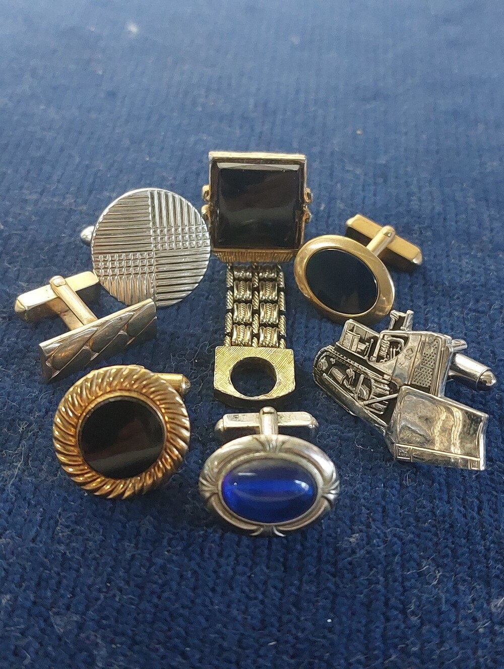 VRG 7 Pc Single Replacement Cufflink Lot - Destino 12K GF, Swank, Anson, Havens